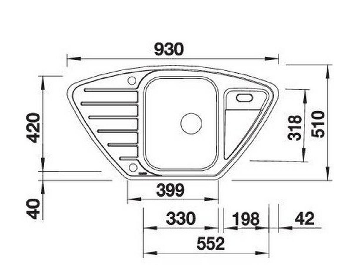 SPÜLE 516277  - Edelstahlfarben, Basics, Metall (93/16/51cm) - Blanco