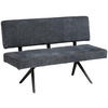 SITZBANK in Metall, Textil Dunkelgrau  - Dunkelgrau/Schwarz, KONVENTIONELL, Textil/Metall (140/90/62cm) - MID.YOU