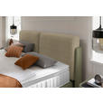 BOXSPRINGBETT 180/200 cm  in Beige, Olivgrün  - Beige/Schwarz, Design, Textil/Metall (180/200cm) - Johann Jakob