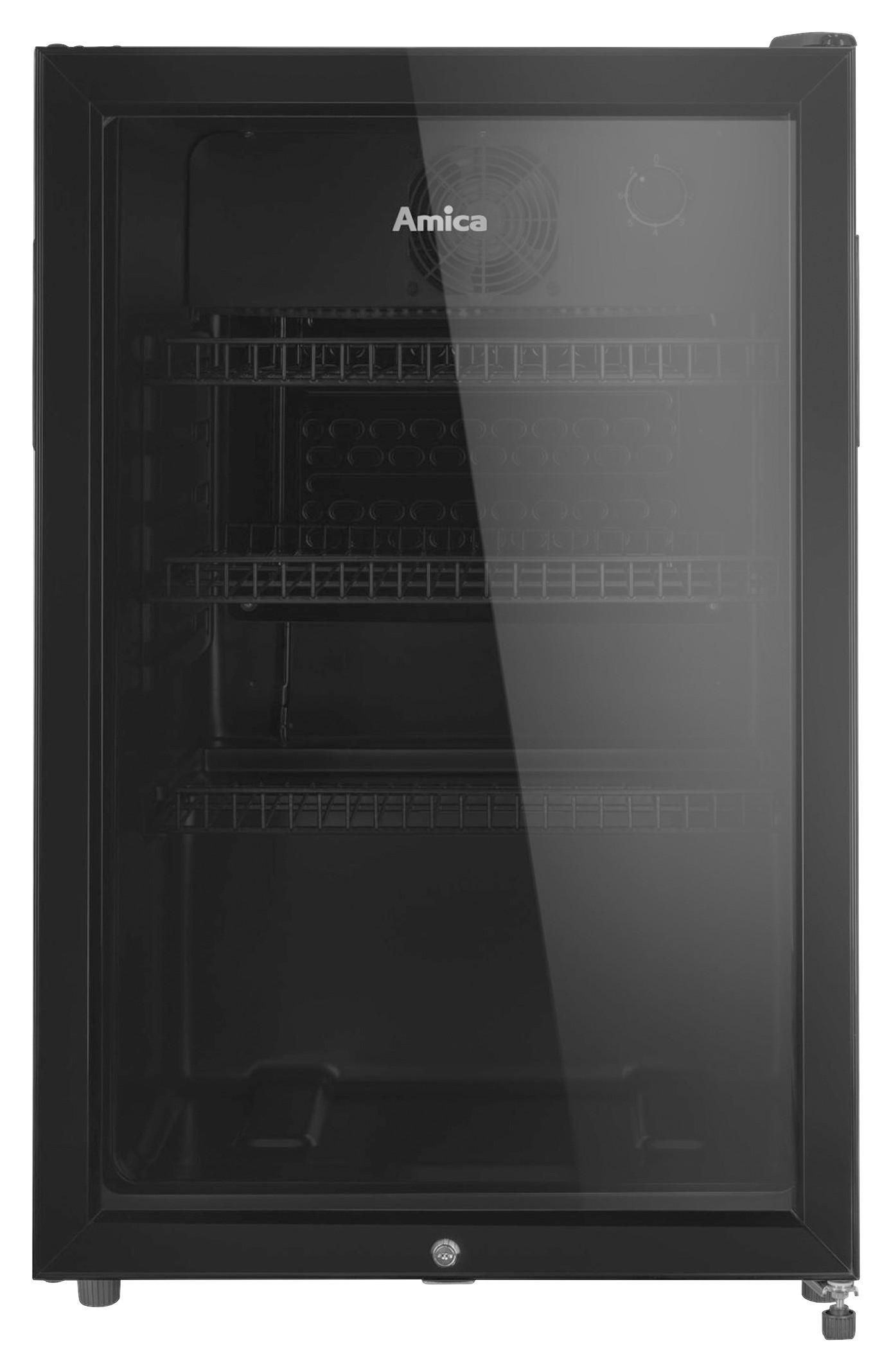GETRÄNKEKÜHLSCHRANK 54,5/84/54 cm  - Schwarz, Basics, Glas/Metall (54,5/84/54cm) - Amica