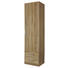 DREHTÜRENSCHRANK in Eichefarben - Eichefarben/Silberfarben, Design, Holzwerkstoff/Kunststoff (47/197/54cm) - Carryhome DREHTÜRENSCHRANK in Eichefarben - Eichefarben/Silberfarben, Design, Holzwerkstoff/Kunststoff (47/197/54cm) - Carryhome