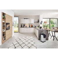 EINBAUKÜCHE ULTRA GLISS  - Sandfarben/Fichtefarben, Design, Holzwerkstoff - Novel