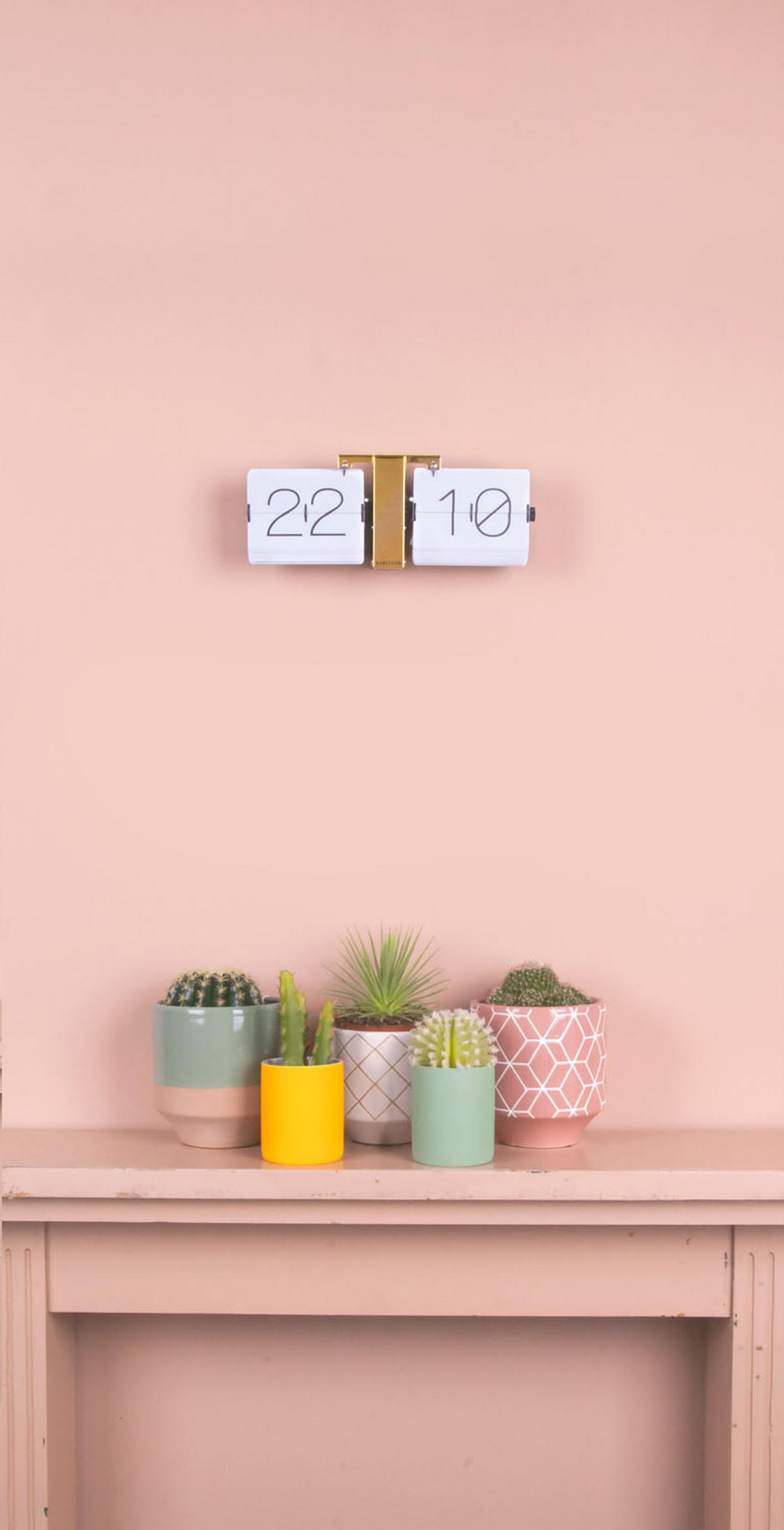 WANDUHR Schwarz, Weiß, Goldfarben 36/14/9 cm  - Goldfarben/Schwarz, Trend, Kunststoff/Metall (36/14/9cm) - Karlsson