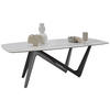 ESSTISCH in Kunststoff, Keramik 220/110/75 cm   - Weiss/Anthrazit, Design, Keramik/Kunststoff (220/110/75cm) - Dieter Knoll
