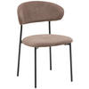 STUHL Mikrofaser Braun, Schwarz  - Schwarz/Braun, KONVENTIONELL, Textil/Metall (53/80/57cm) - MID.YOU