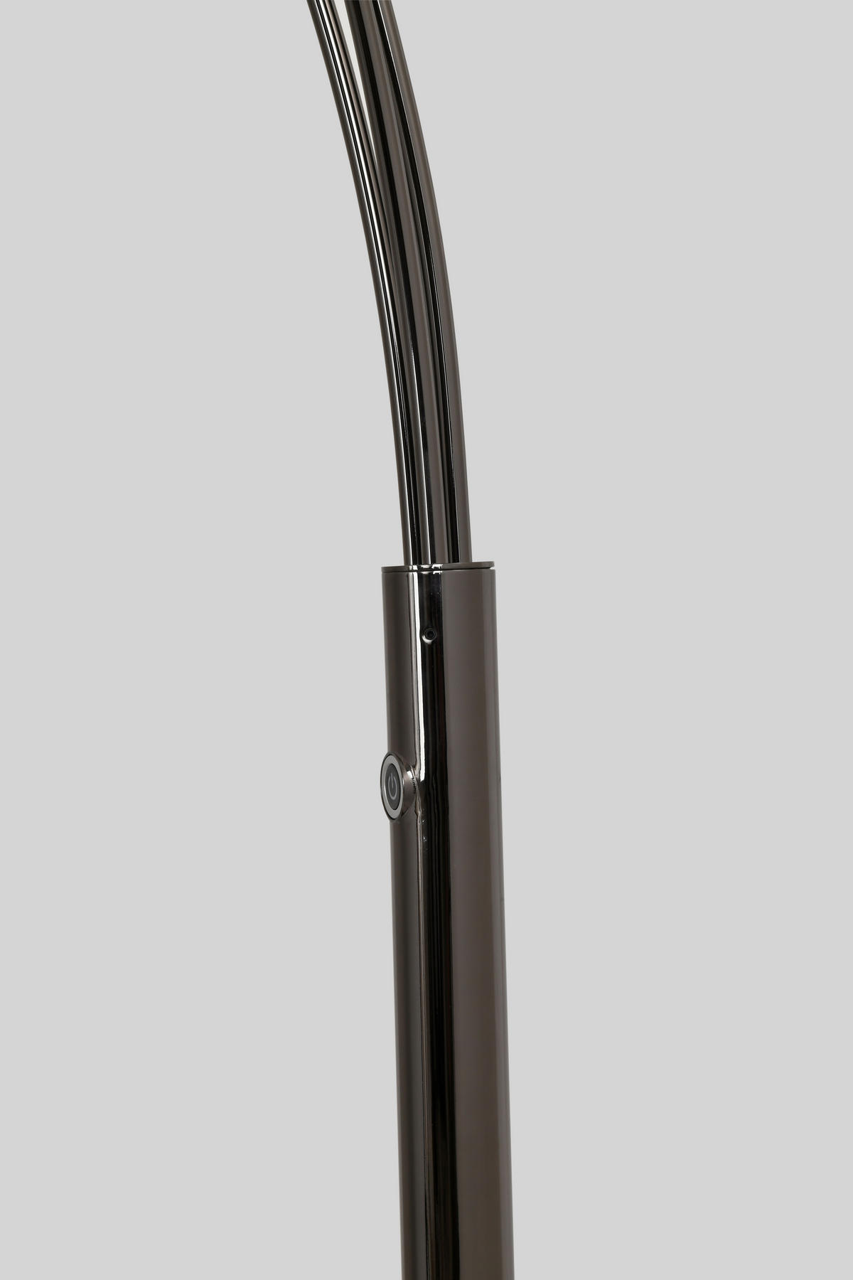 LED-STEHLEUCHTE Biarritz 87,5/162,5/52 cm  - Schwarzchrom, Design, Glas/Kunststoff (87,5/162,5/52cm)