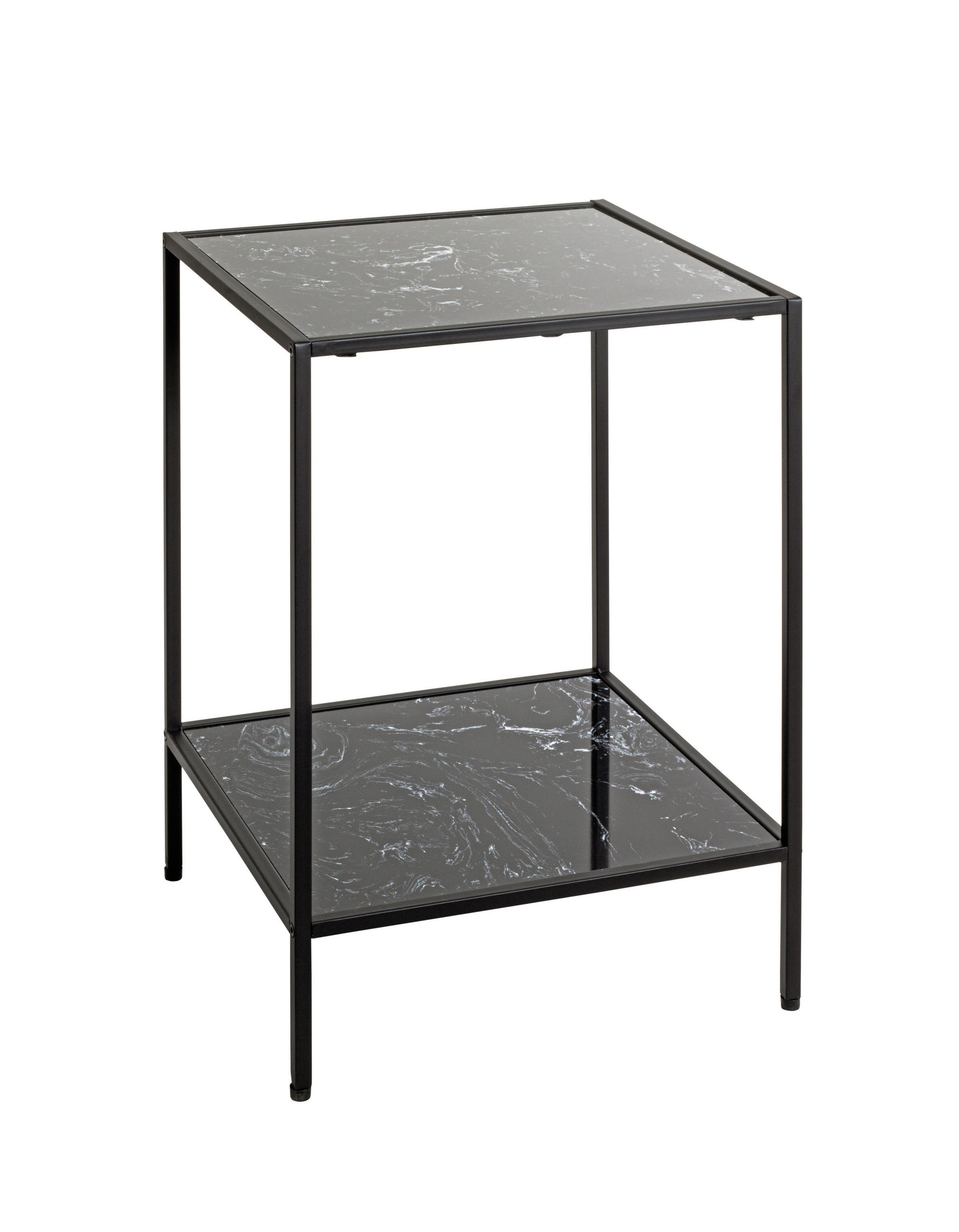 BEISTELLTISCH in Metall, Holzwerkstoff 40/40/60 cm  - Schwarz, Trend, Holzwerkstoff/Metall (40/40/60cm)