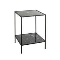 ODKLÁDACÍ STOLEK, černá - černá, Trend, kov/kompozitní dřevo (40/40/60cm)