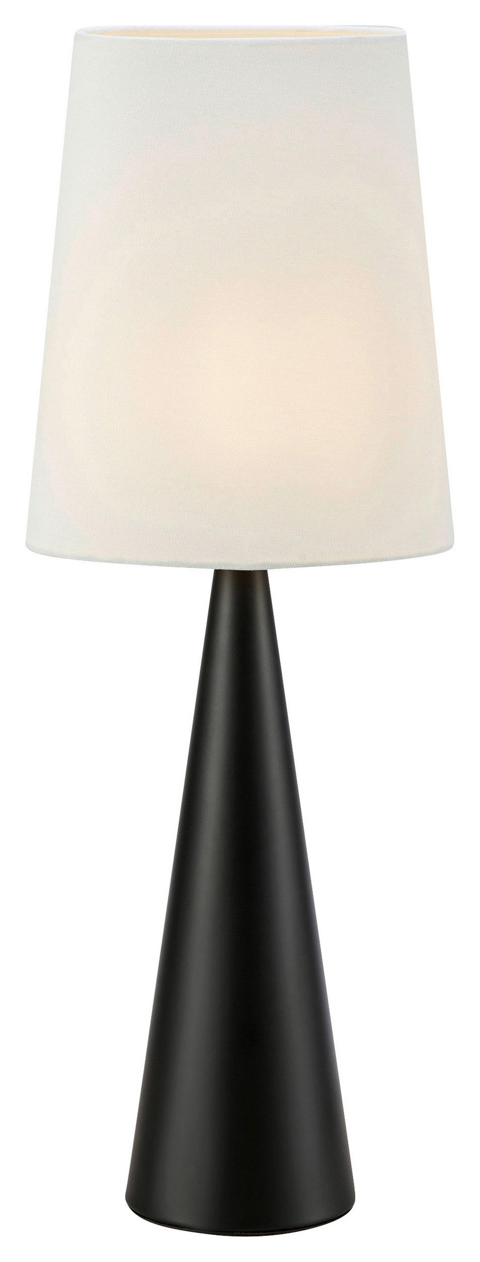 TISCHLEUCHTE CONUS 23/64 cm   - Schwarz/Weiß, Basics, Textil/Metall (23/64cm) - Markslöjd