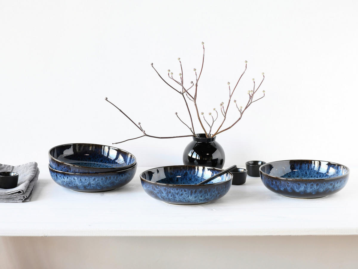 SCHÜSSELSET 4-teilig Allround Magic Blue   - Blau/Schwarz, Basics, Keramik (21/6cm) - Creatable