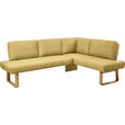ECKBANK 280/174 cm  in Gelb, Eichefarben  - Eichefarben/Gelb, Design, Holz/Textil (280/174cm) - Dieter Knoll