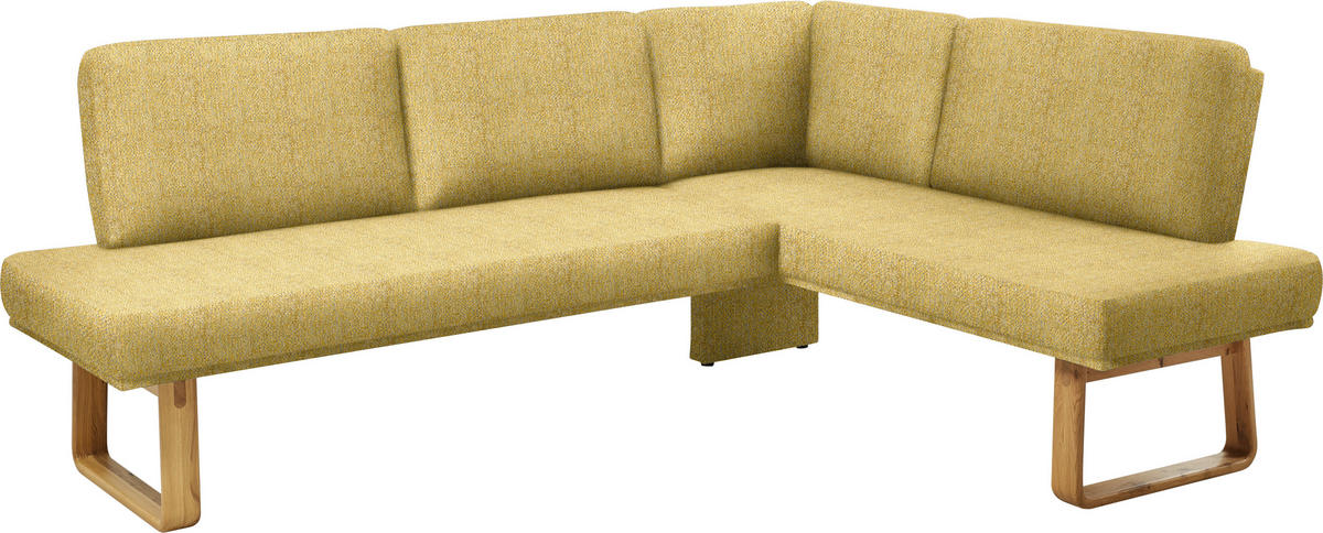 ECKBANK 280/174 cm  in Gelb, Eichefarben  - Eichefarben/Gelb, Design, Holz/Textil (280/174cm) - Dieter Knoll