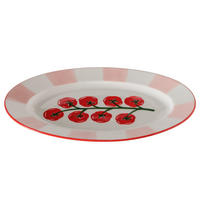 SERVIERPLATTE  - Rot/Weiß, Trend, Keramik (30.30/20.20/3cm)