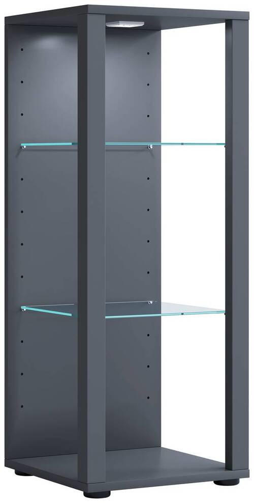 VITRINE in Anthrazit  - Anthrazit, MODERN, Glas/Holzwerkstoff (35/90/35cm) - MID.YOU