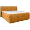 BOXSPRINGBETT 180/200 cm  in Gelb  - Gelb/Schwarz, KONVENTIONELL, Kunststoff/Textil (180/200cm) - Boxxx