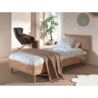 BETT 90/200 cm  in Naturfarben  - Eichefarben/Beige, MODERN, Holz/Textil (90/200cm) - MID.YOU