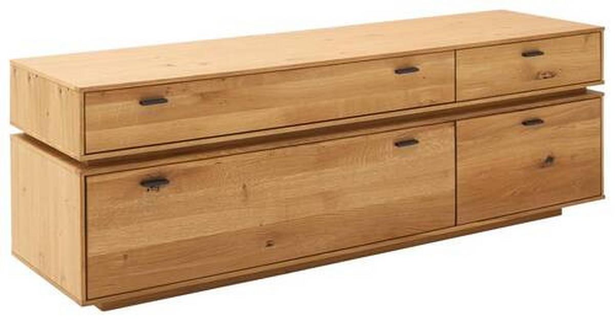 LOWBOARD  in 183/62/51 cm  - Wildeiche/Anthrazit, Natur, Holz/Holzwerkstoff (183/62/51cm) - MID.YOU