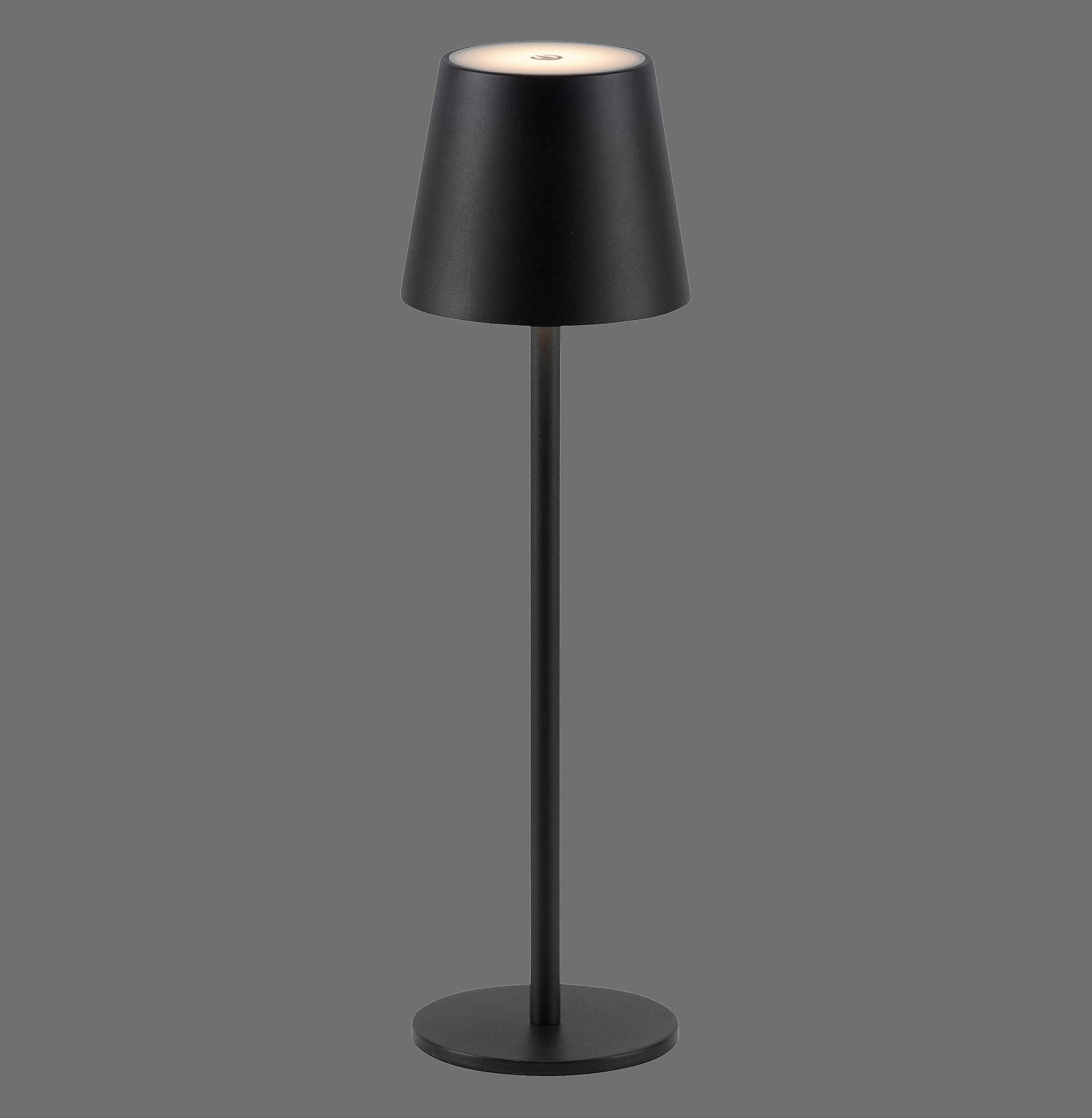 AKKU-TISCHLEUCHTE Euria 11/11/37 cm   - Schwarz, KONVENTIONELL, Kunststoff/Metall (11/11/37cm)