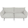 SOFA Mikrofaser Creme  - Creme/Schwarz, Trend, Textil/Metall (185/77/83cm) - P & B