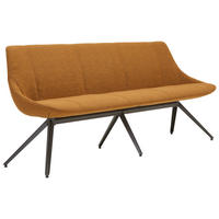 SITZBANK 195/88/62 cm Bouclé Bronzefarben Metall  - Anthrazit/Bronzefarben, Design, Textil/Metall (195/88/62cm) - Bert Plantagie