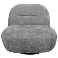SESSEL in Struktur Grau  - Schwarz/Grau, Basics, Textil/Metall (85/74/85cm) - Livetastic