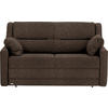 SCHLAFSOFA Flachgewebe Braun  - Schwarz/Braun, KONVENTIONELL, Kunststoff/Textil (152/88/91cm) - Sedda