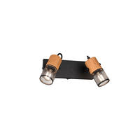 PROIECTOR - negru, Natur, lemn/metal (26,0/19,5/9,0cm)