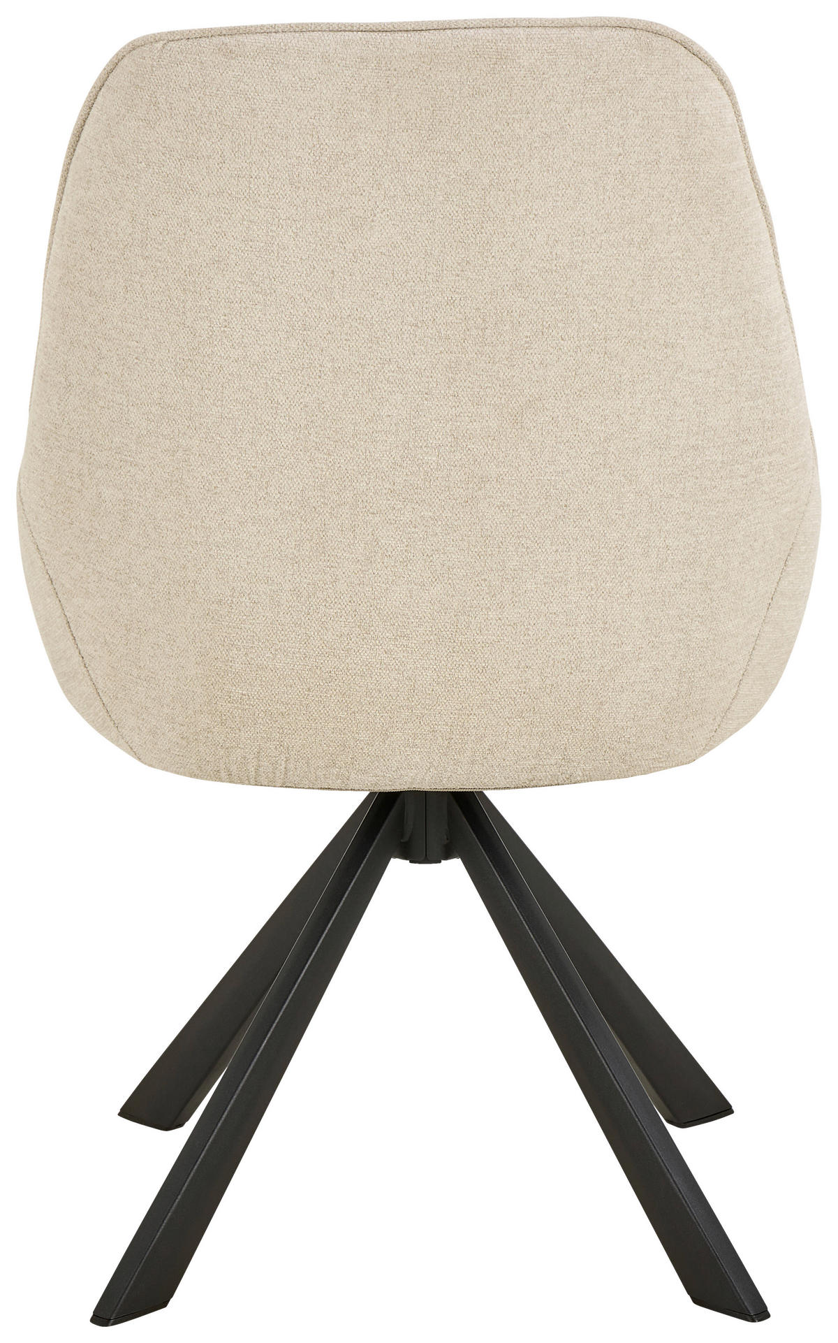 STUHL  in Stahl Flachgewebe  - Beige/Schwarz, Trend, Textil/Metall (52/83,5/56cm) - MID.YOU