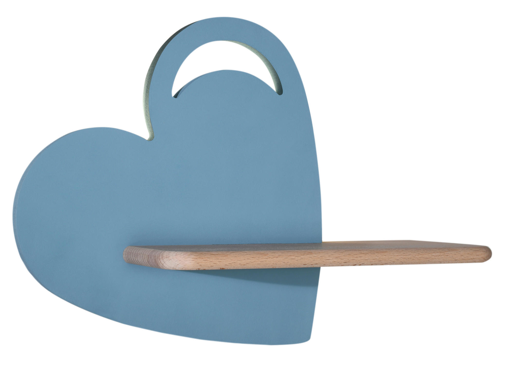 VÄGGLAMPA FÖR BARN Heart 36/12/26 cm   - ljusblå, Klassisk, metall/trämaterial (36/12/26cm)