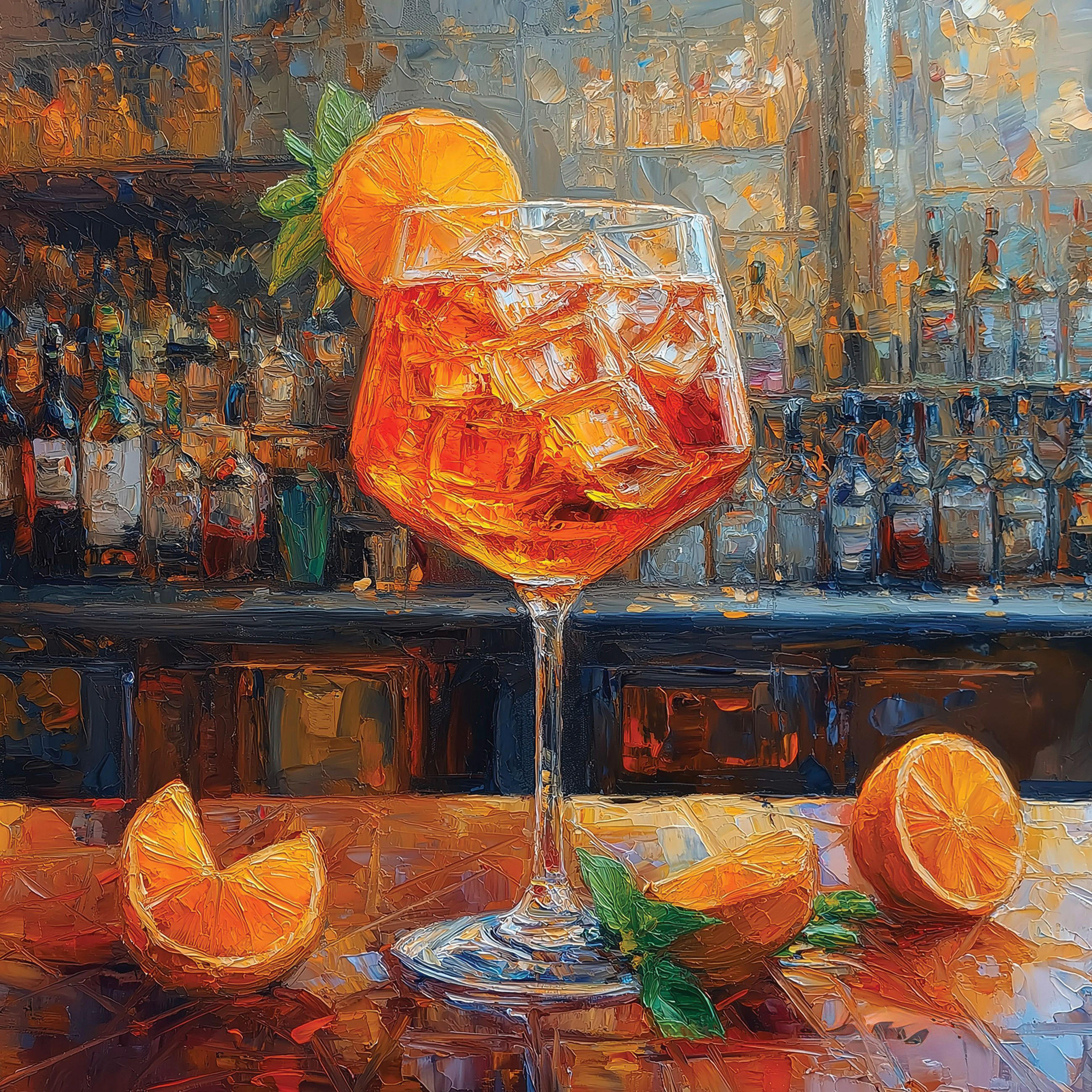 Euroart Leinwandbild Colourful Cocktails XI Mehrfarbig 55x55 cm
