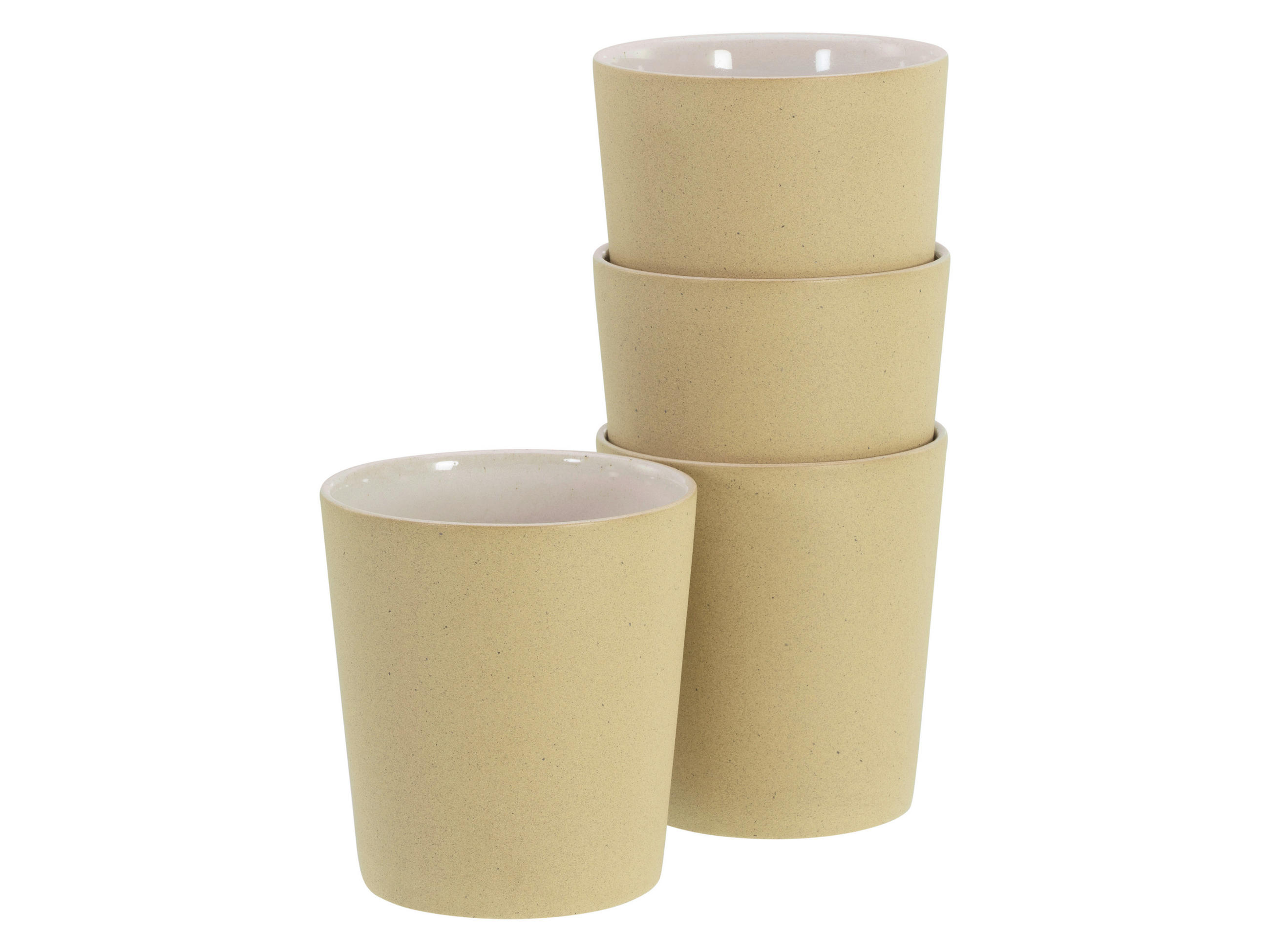 KAFFEEBECHERSET Futuro 4-teilig  - Beige/Weiß, Basics, Keramik (22,5/22,5/13,5cm) - Creatable