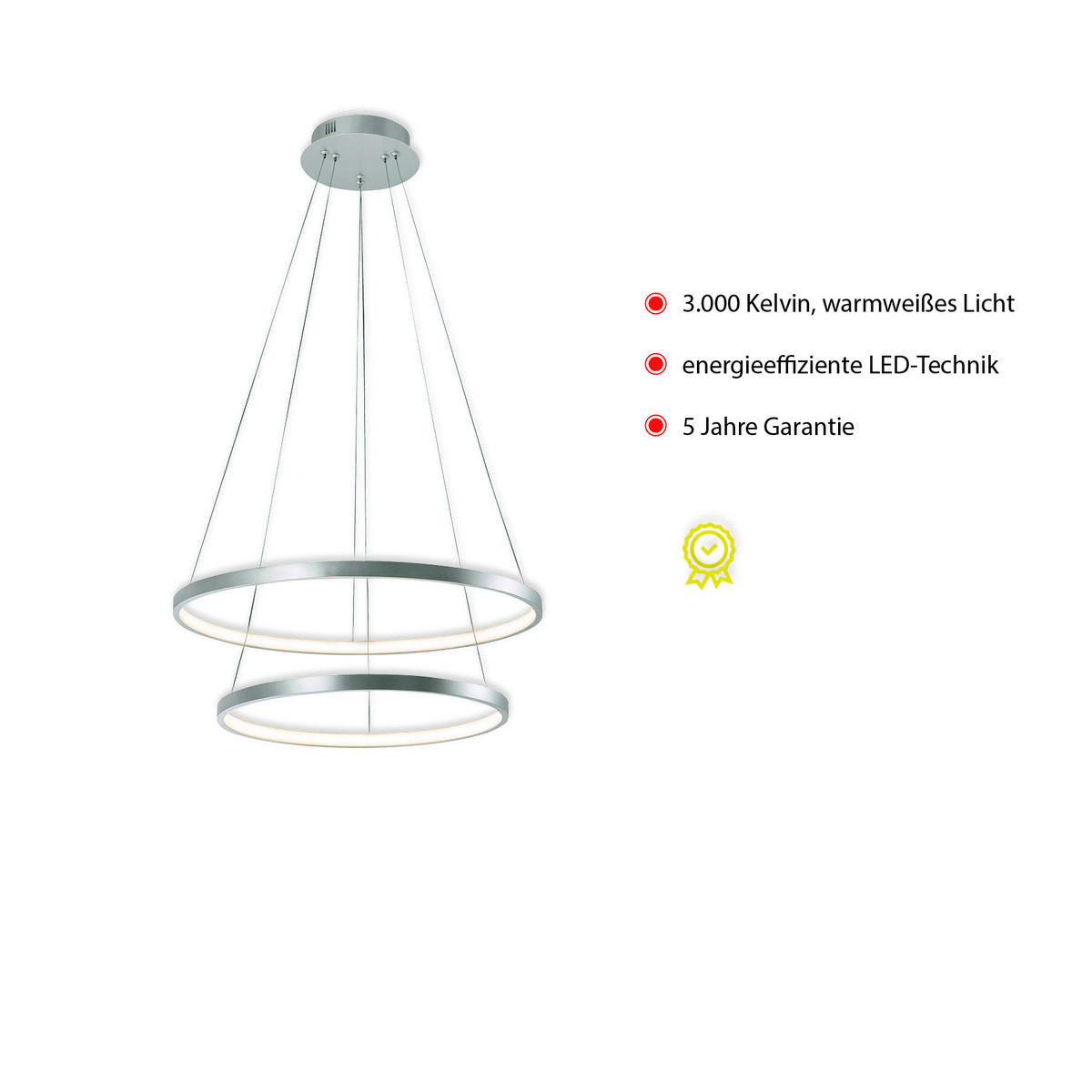 LUSTRĂ LED 50/50/120 cm  - argintiu, Design, plastic/metal (50/50/120cm)