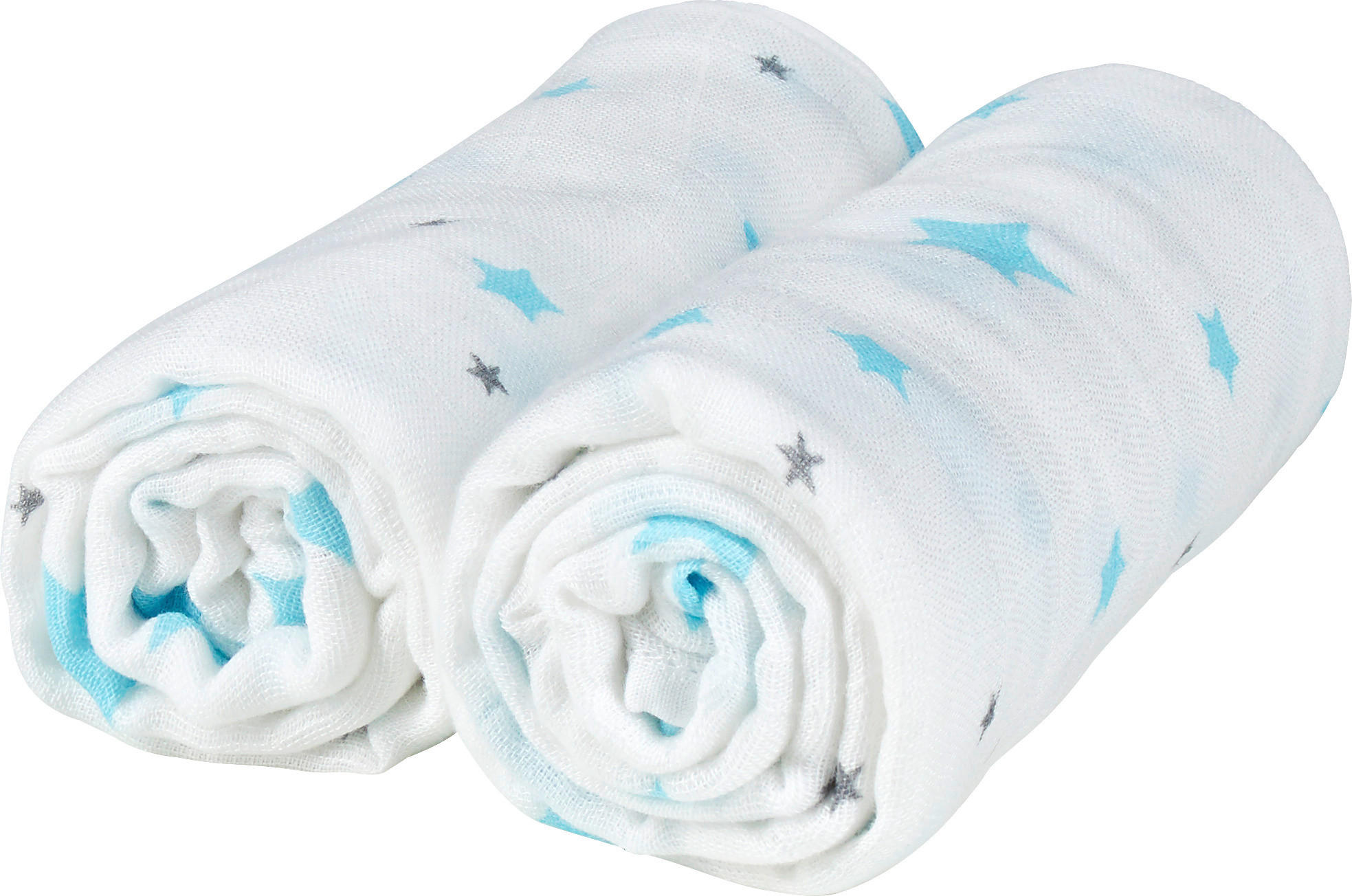 LÁTKOVÁ PLENKA - bílá/tyrkysová, Basics, textil (120/120cm) - My Baby Lou