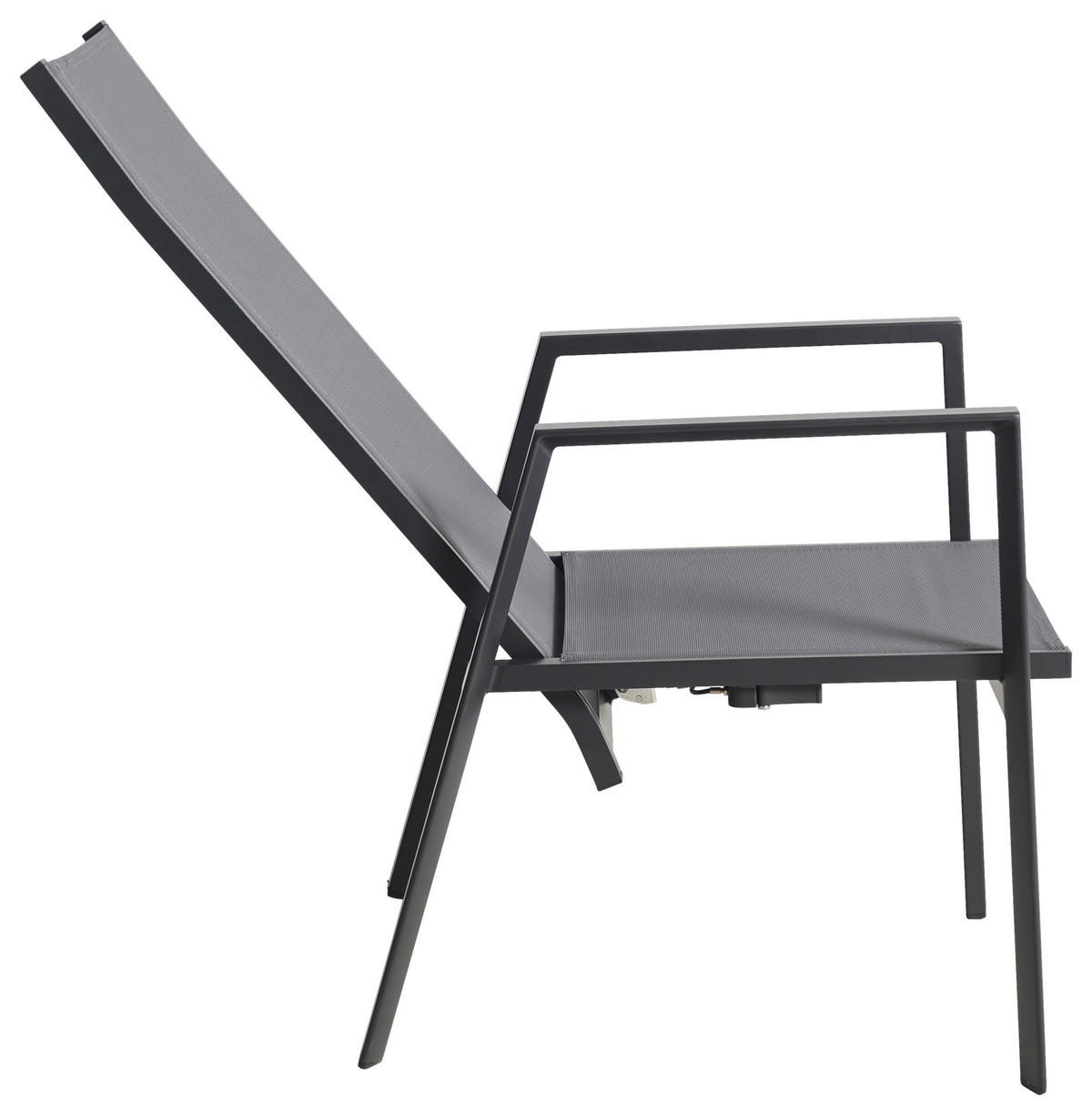 GARTENSESSEL Aluminium Grau  - Grau, Design, Textil/Metall (56,5/105/69,5cm) - Ambia Garden