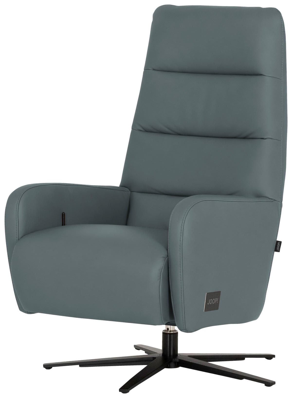 RELAXSESSEL Leder Grau  - Schwarz/Grau, Modern, Leder/Metall (66/110/83cm) - Joop!