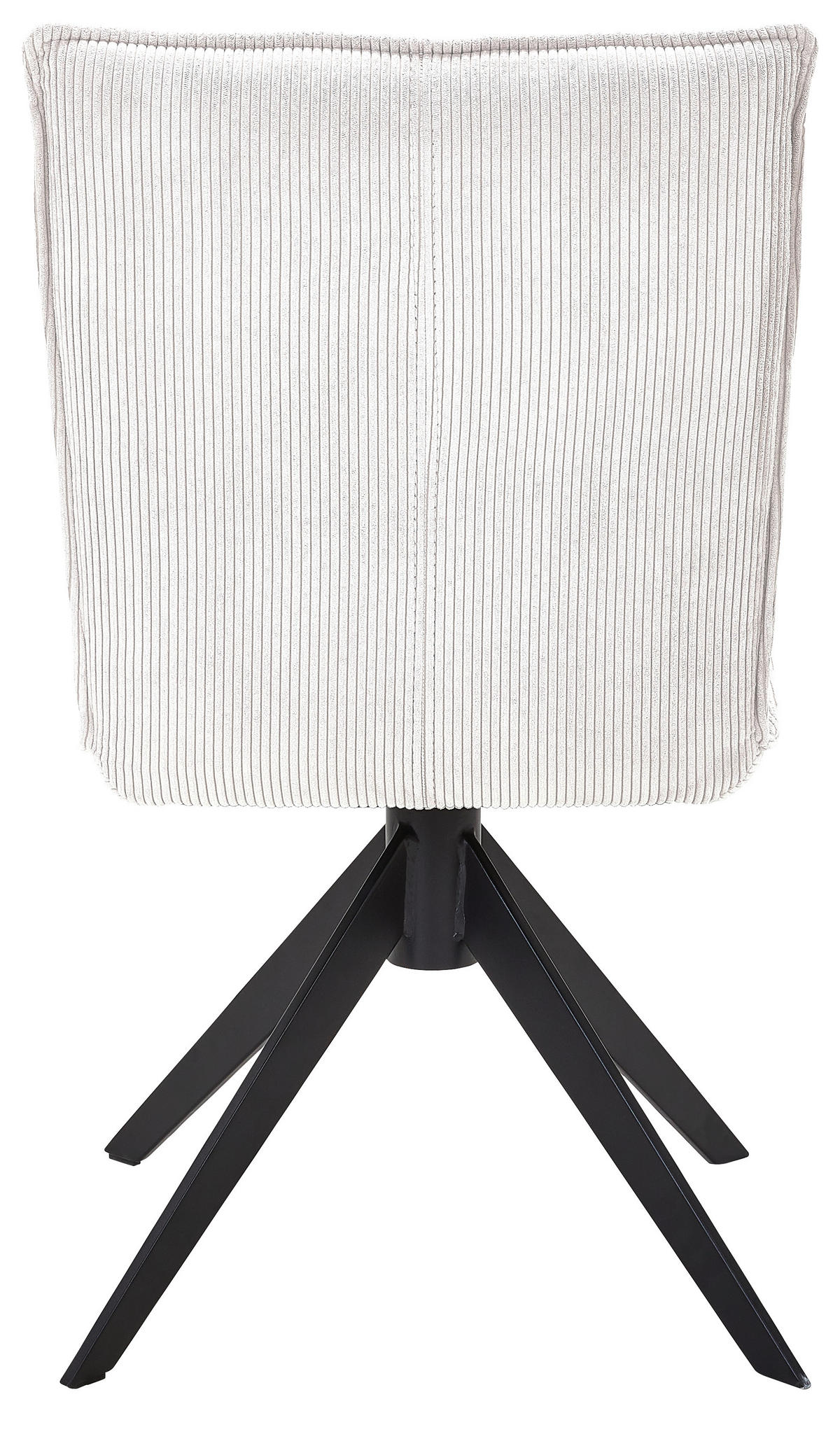 STUHL  in Eisen Feincord  - Creme/Schwarz, Design, Textil/Metall (47/87/62cm) - Johann Jakob