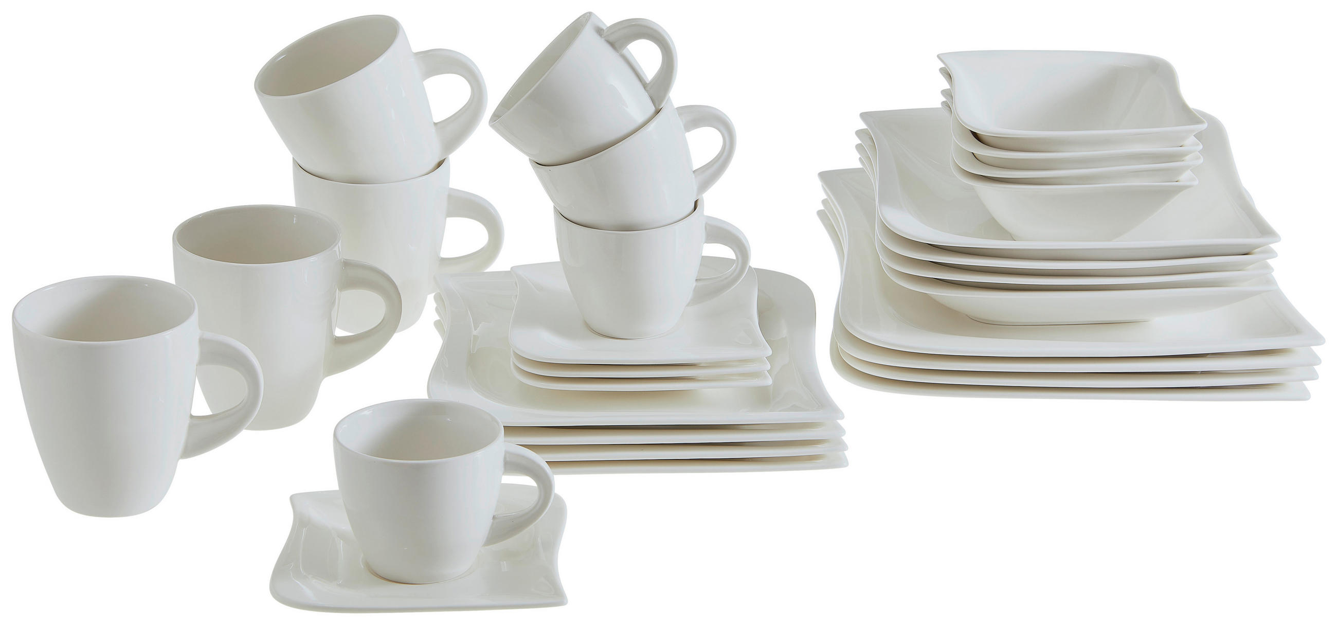 KOMBI SERVIS    28-dijelni   La Musica  - bijela, Konvencionalno, keramika - Novel