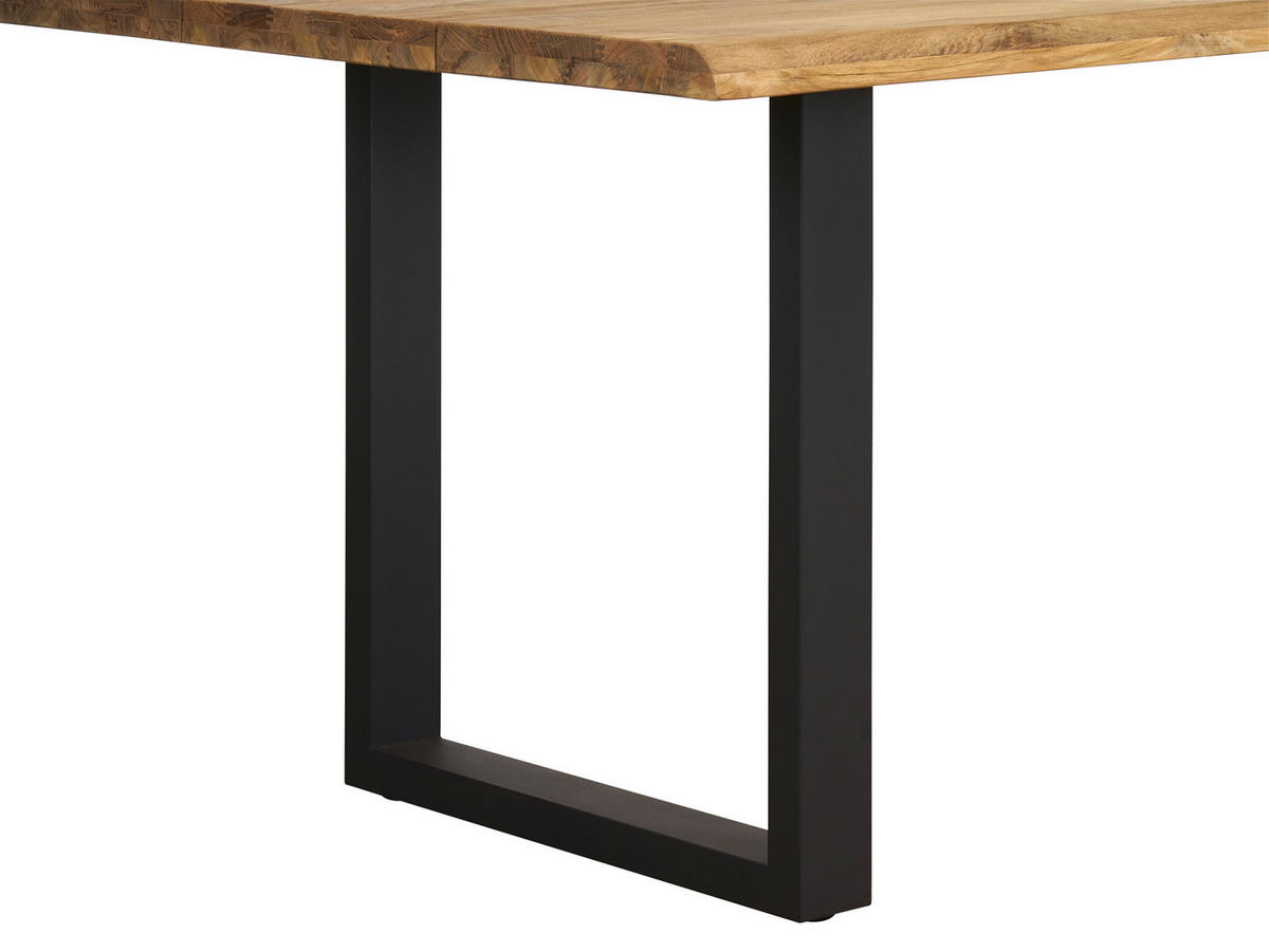 GARTENTISCH 220/100/76 cm Holz, Metall rechteckig  - Anthrazit/Teakfarben, Design, Holz/Metall (220/100/76cm) - Amatio