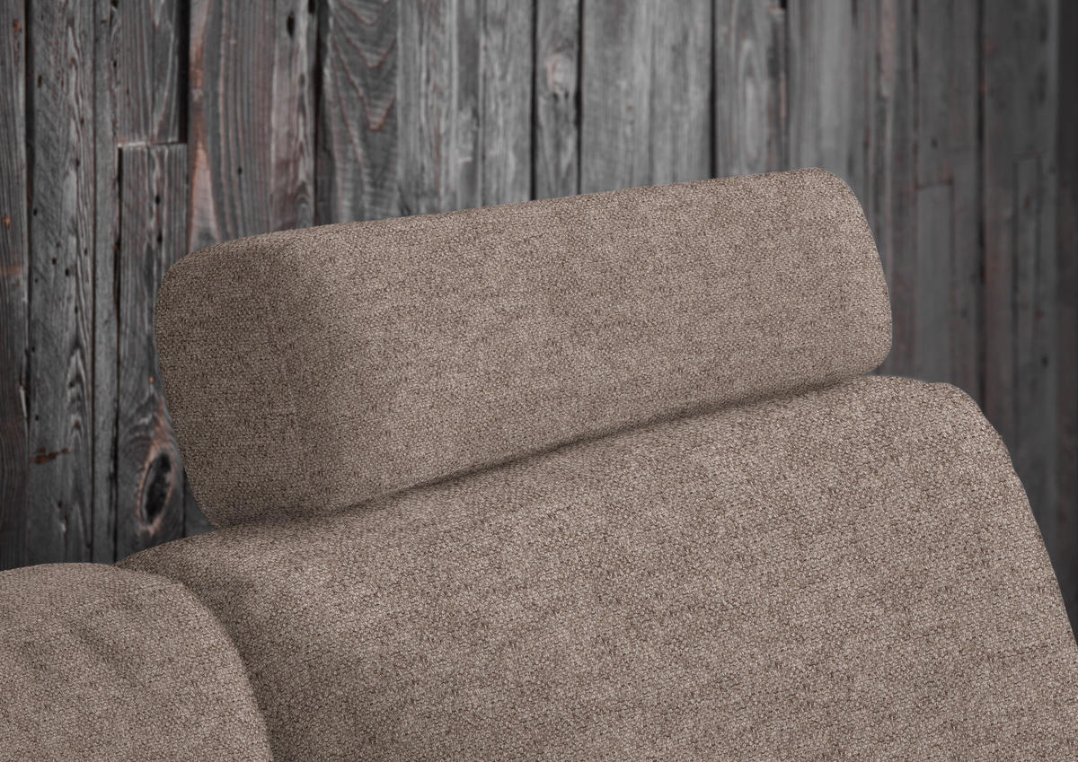 3-SITZER-SOFA in Flachgewebe Taupe  - Taupe/Schwarz, Design, Textil/Metall (226/89/97cm) - Pure Home Lifestyle