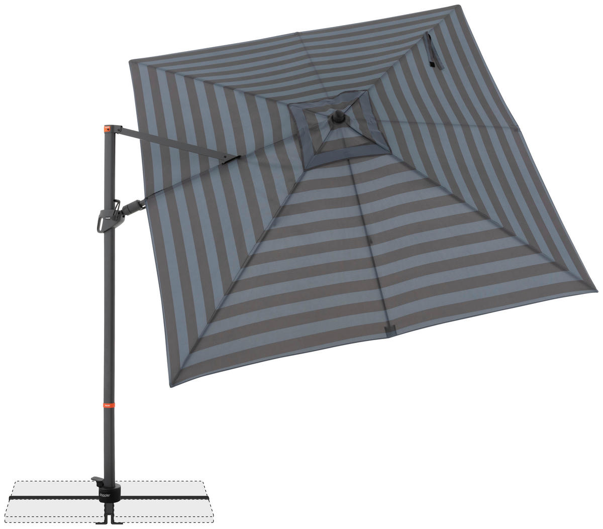 AMPELSCHIRM 300x240 cm  - Anthrazit/Grau, Basics, Textil/Metall (320/240cm) - Doppler