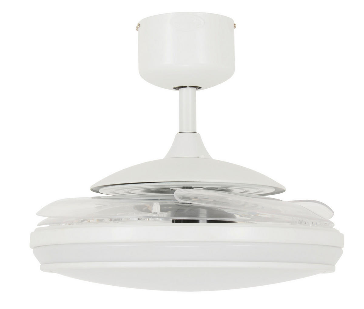 DECKENVENTILATOR  122/41 cm    - Klar/Weiss, Basics, Kunststoff/Metall (122/41cm) - P & B