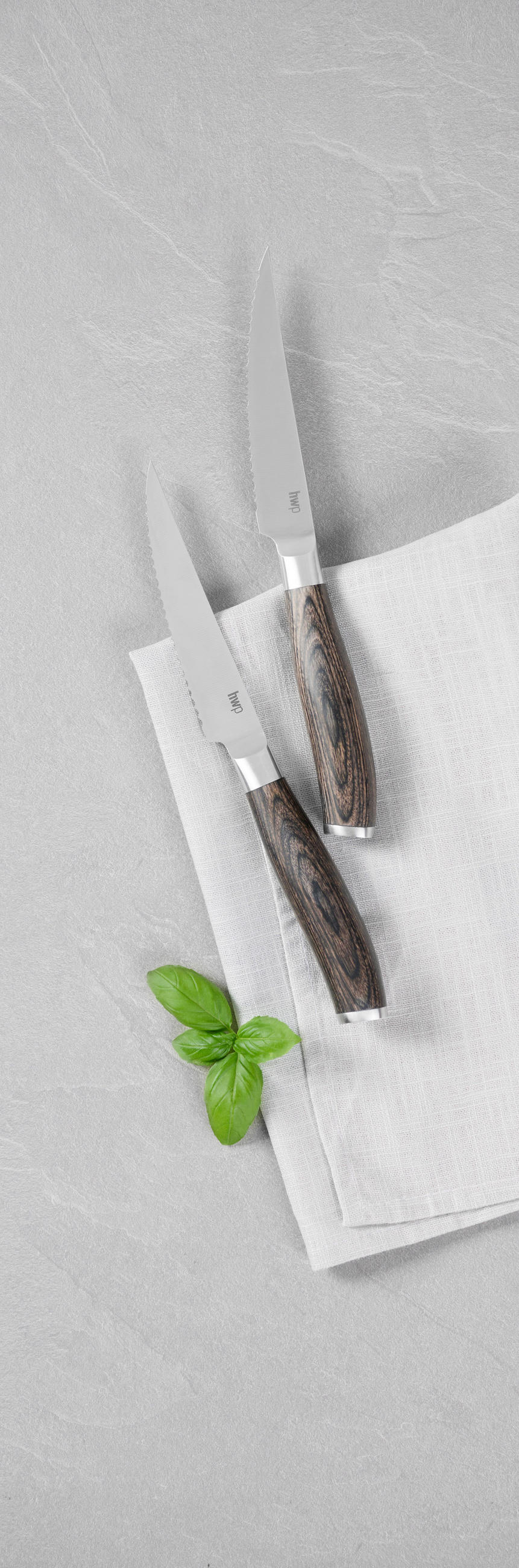 SADA STEAKOVÝCH NOŽŮ - barvy nerez oceli, Konvenční, kov/kompozitní dřevo - Homeware Profession.