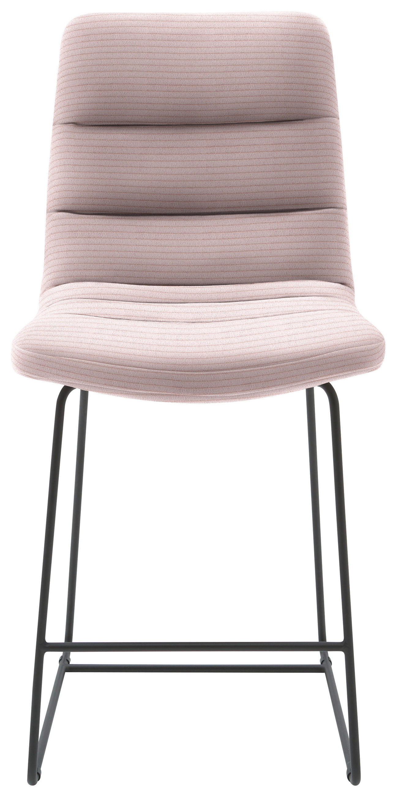 TRESENSTUHL - Hellrosa/Schwarz, Design, Textil/Metall (52/106/66cm) - Dieter Knoll