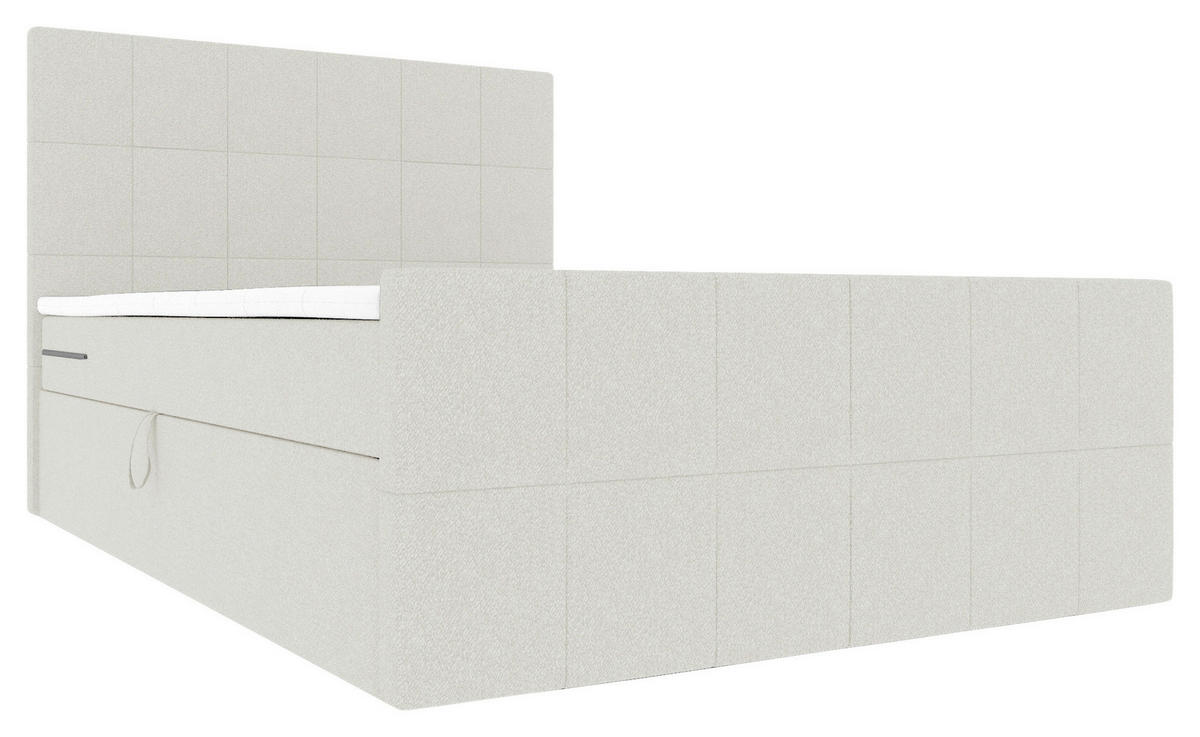 BOXBETT 140/200 cm  in Creme  - Creme, KONVENTIONELL, Kunststoff/Textil (140/200cm) - Boxxx