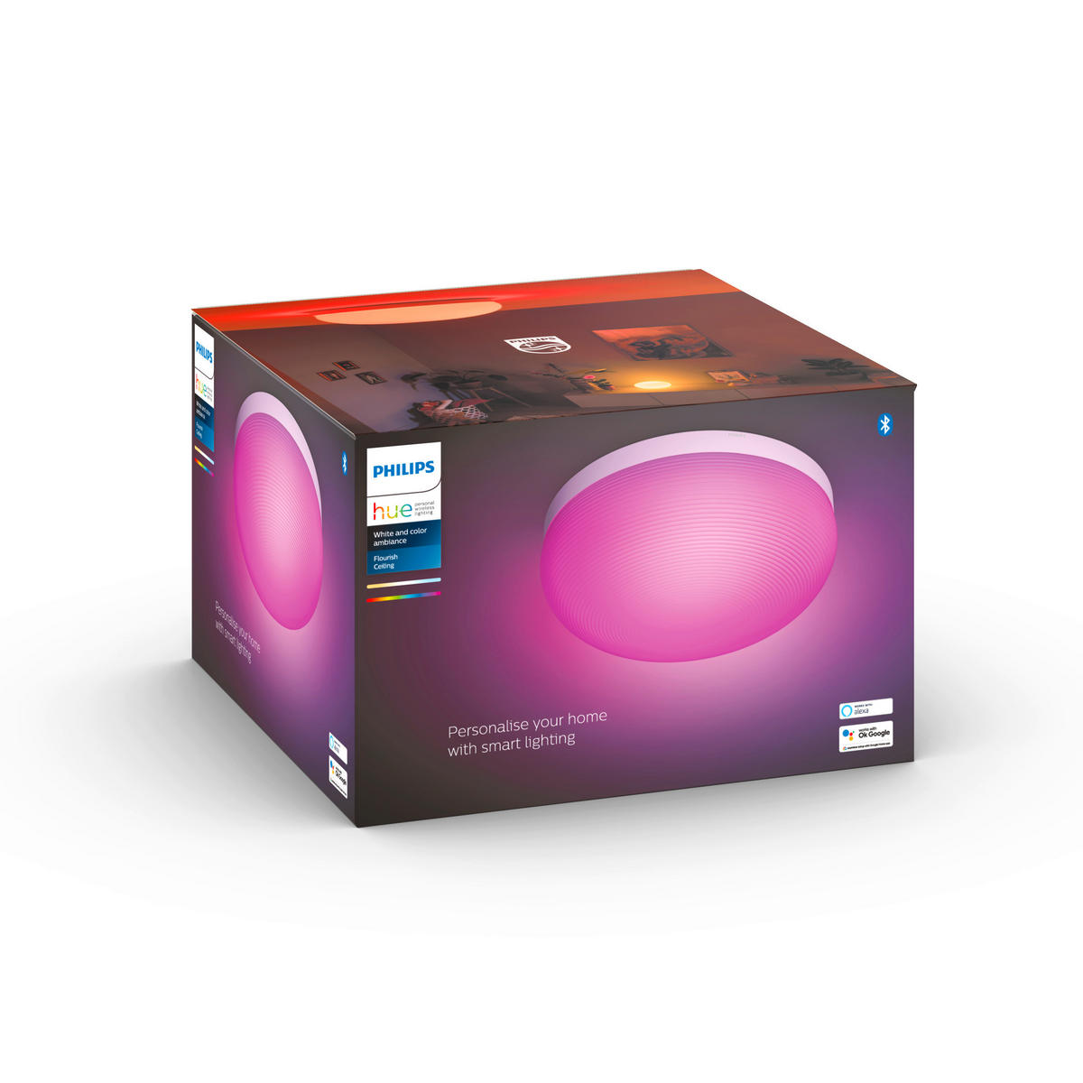 LED-DECKENLEUCHTE 35,9/14,1 cm    - Weiß, Basics, Glas (35,9/14,1cm) - Philips HUE