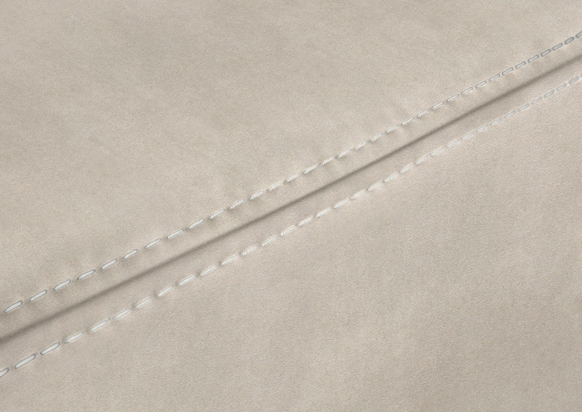 ECKSOFA in Mikrofaser Creme  - Beige/Creme, Konventionell, Textil/Metall (275/223cm) - Beldomo Comfort