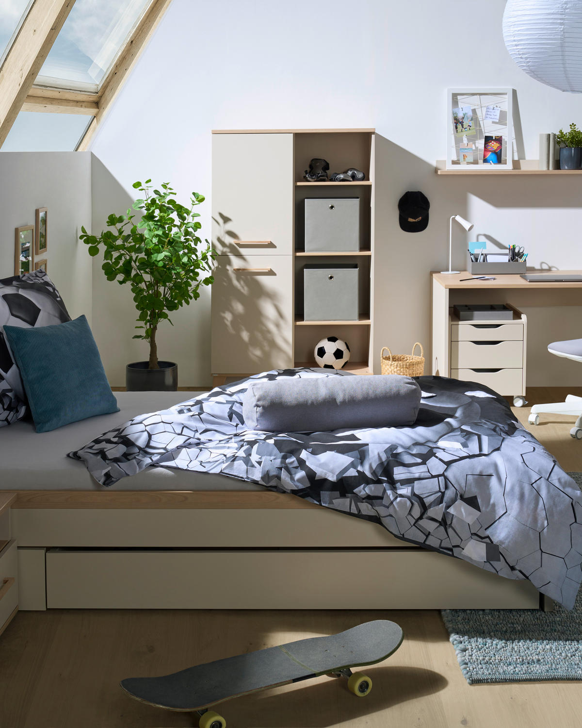 BETT 120/200 cm  in Buchefarben, Beige  - Beige/Buchefarben, KONVENTIONELL, Holzwerkstoff/Kunststoff (120/200cm) - Paidi