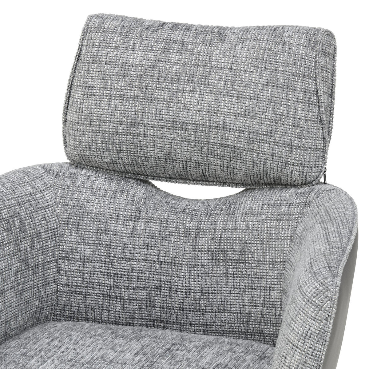 ARMLEHNSTUHL  in Edelstahl Webstoff, Mikrofaser  - Edelstahlfarben/Grau, KONVENTIONELL, Textil/Metall (59,5/90,5/64,5cm) - Livetastic