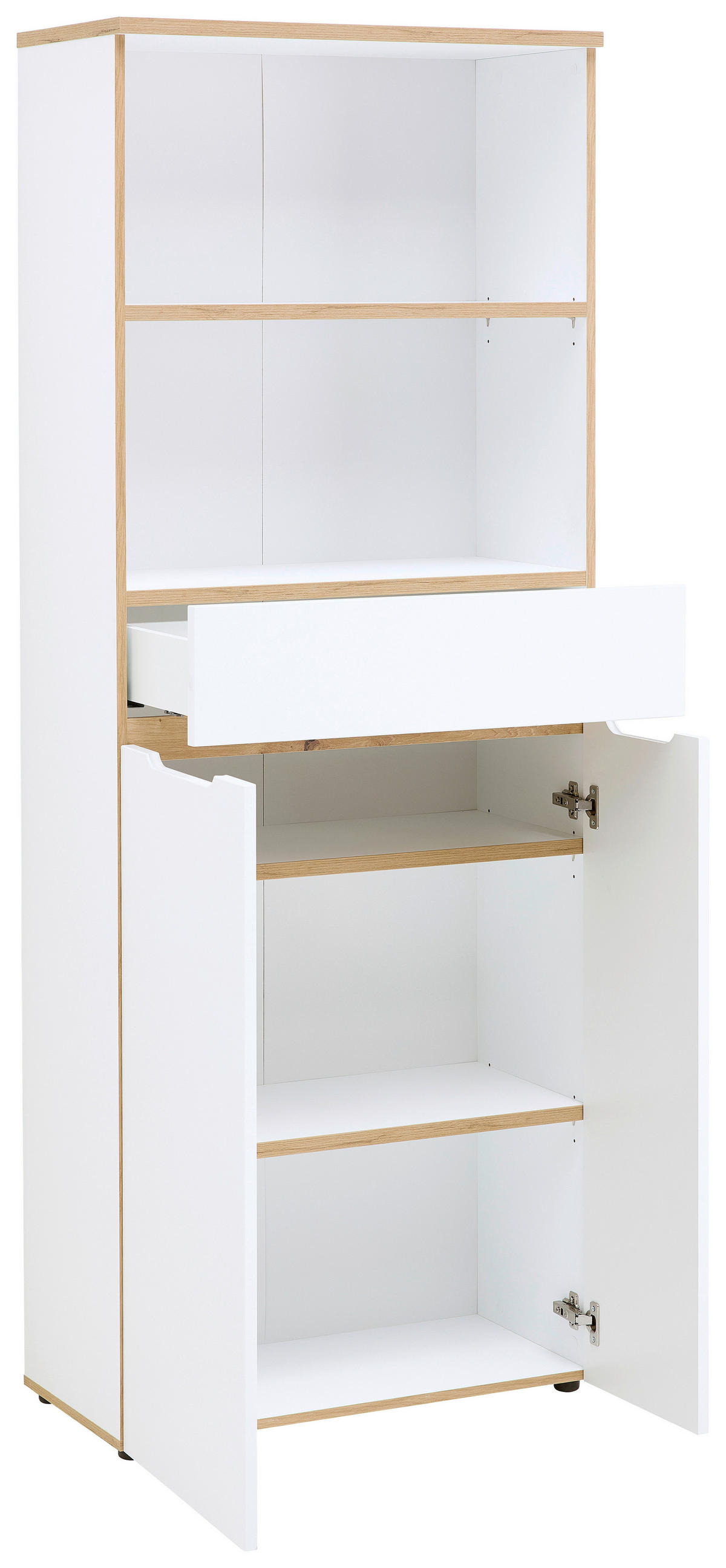AKTENSCHRANK Weiß, Eiche Artisan  - Weiß/Eiche Artisan, KONVENTIONELL, Holzwerkstoff (75/197/38cm) - MID.YOU