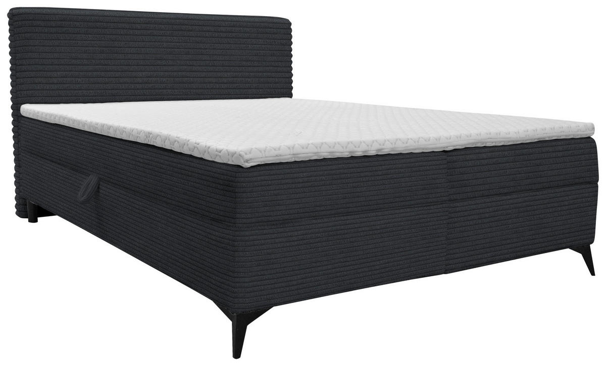 BOXBETT 140/200 cm  in Schwarz  - Schwarz, Design, Holz/Holzwerkstoff (140/200cm) - Xora